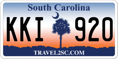 SC license plate KKI920