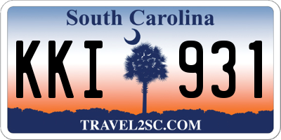 SC license plate KKI931