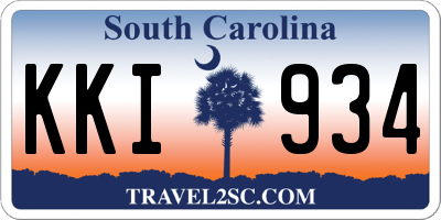 SC license plate KKI934