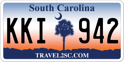 SC license plate KKI942
