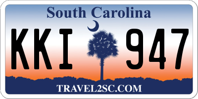 SC license plate KKI947