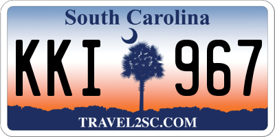 SC license plate KKI967