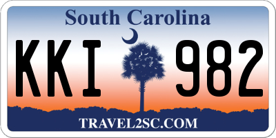 SC license plate KKI982