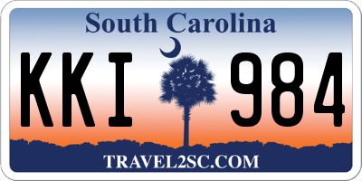 SC license plate KKI984