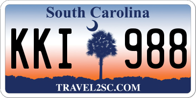 SC license plate KKI988