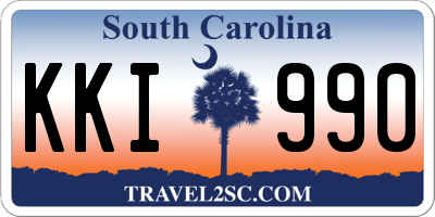 SC license plate KKI990