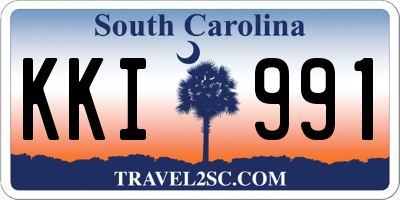 SC license plate KKI991