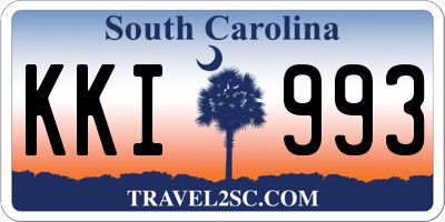 SC license plate KKI993