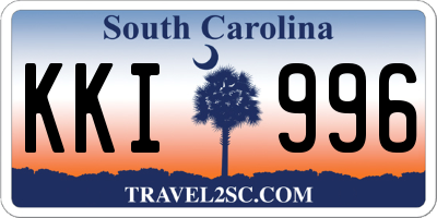 SC license plate KKI996