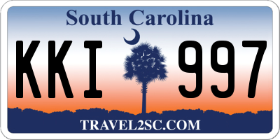 SC license plate KKI997