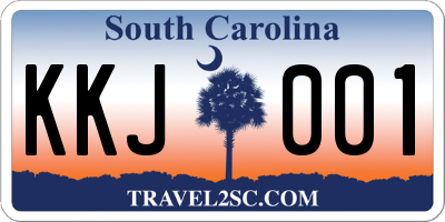 SC license plate KKJ001