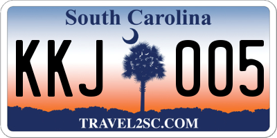 SC license plate KKJ005