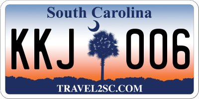 SC license plate KKJ006