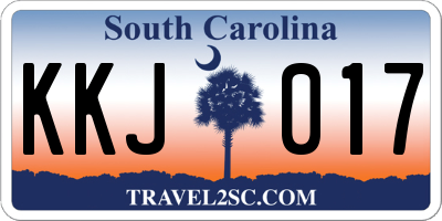 SC license plate KKJ017