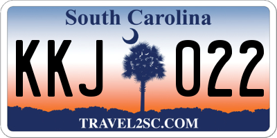 SC license plate KKJ022