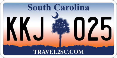 SC license plate KKJ025
