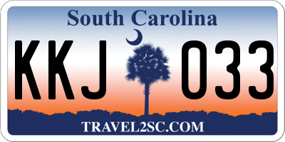 SC license plate KKJ033