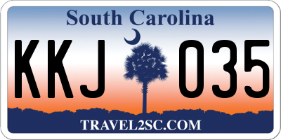 SC license plate KKJ035