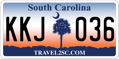 SC license plate KKJ036