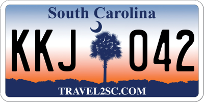 SC license plate KKJ042