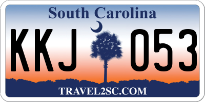 SC license plate KKJ053