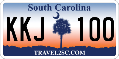 SC license plate KKJ100