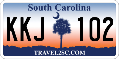 SC license plate KKJ102