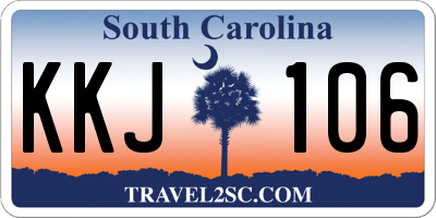 SC license plate KKJ106