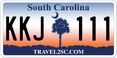SC license plate KKJ111