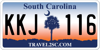 SC license plate KKJ116