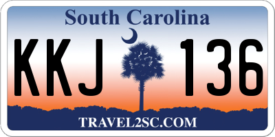 SC license plate KKJ136
