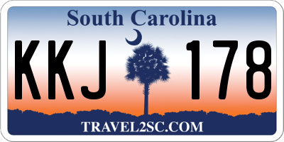 SC license plate KKJ178