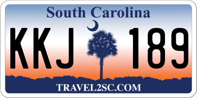 SC license plate KKJ189