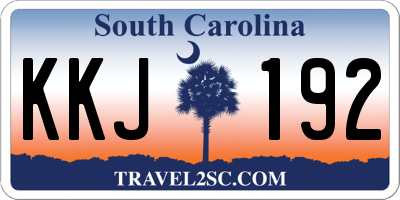 SC license plate KKJ192
