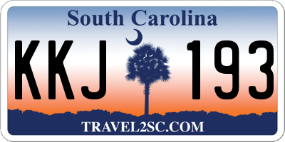 SC license plate KKJ193