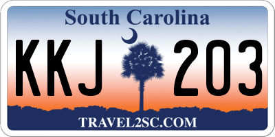 SC license plate KKJ203
