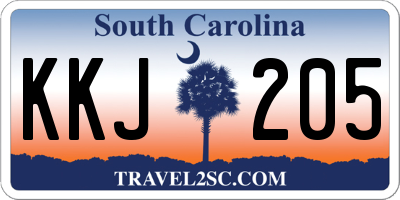 SC license plate KKJ205