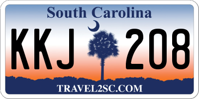 SC license plate KKJ208