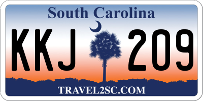 SC license plate KKJ209