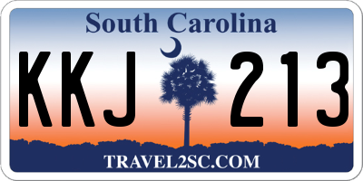 SC license plate KKJ213