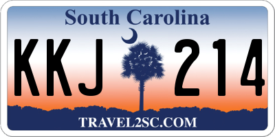 SC license plate KKJ214