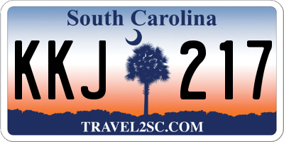 SC license plate KKJ217