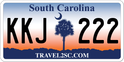 SC license plate KKJ222