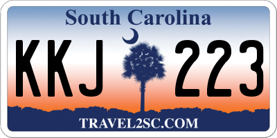 SC license plate KKJ223
