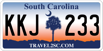 SC license plate KKJ233