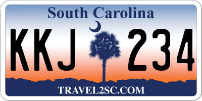 SC license plate KKJ234