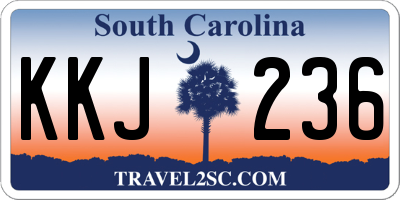 SC license plate KKJ236