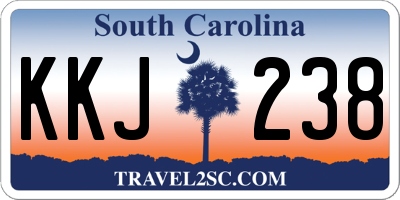 SC license plate KKJ238