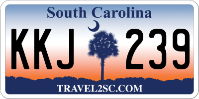 SC license plate KKJ239