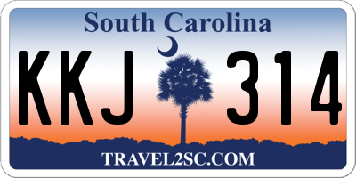 SC license plate KKJ314